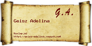 Geisz Adelina névjegykártya